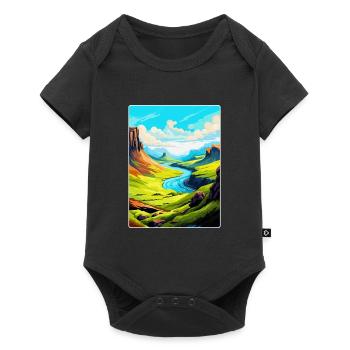 Île de Skye Écosse Royaume-Uni Affiche De Voyage Vintage WPA - Body à manches courtes Premium Bébé - noir - Devant