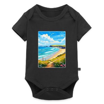 Daymer Bay Cornwall England Uk Travel Poster WPA - Baby Premium short-sleeve bodysuit - black - Front