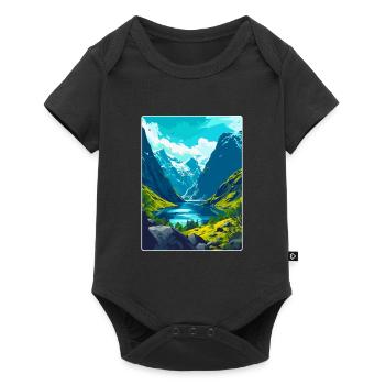 The Fjords Norway Vintage Travel Poster Souvenir - Baby Premium short-sleeve bodysuit - black - Front