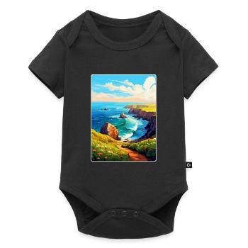 Lands End Cornwall England Uk Travel Poster WPA - Baby Premium short-sleeve bodysuit - black - Front