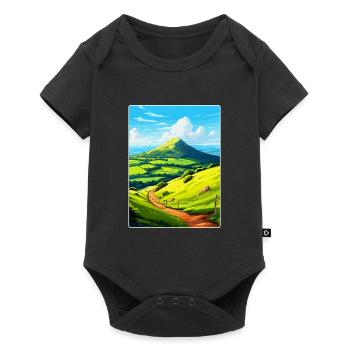 Duncryne Hill Stirling Vintage Reiseposter WPA - Baby Premium Kurzarmbody - Schwarz - Vorne