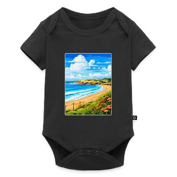 Carbis Bay Cornwall England Uk Travel Poster WPA - Baby Premium short-sleeve bodysuit - black - Front