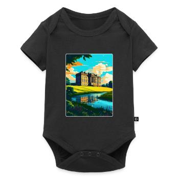 Lyme Park England Uk Vintage Travel Poster WPA Art - Baby Premium short-sleeve bodysuit - black - Front