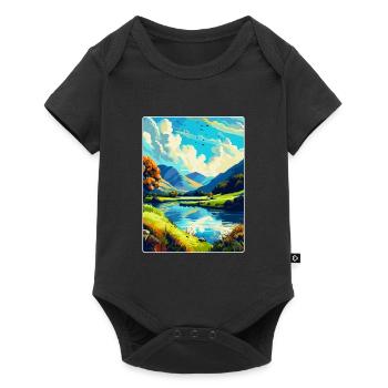 Lake District England Uk Vintage Travel Poster WPA - Baby Premium short-sleeve bodysuit - black - Front