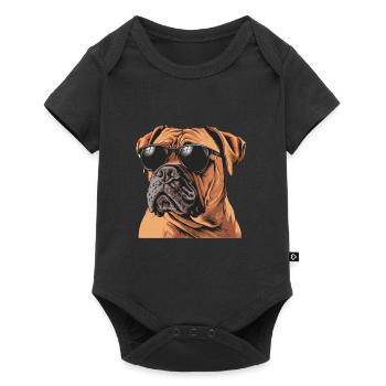 Bullmastiff, Dog, Sunglasses, Summer - Baby Premium short-sleeve bodysuit - black - Front