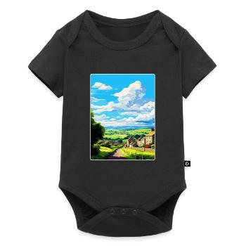 Grassington England Uk Travel Poster Souvenir WPA - Baby Premium short-sleeve bodysuit - black - Front