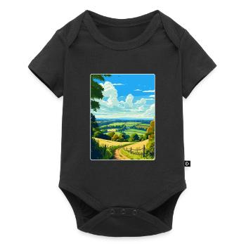 Surrey Hills Vintage Travel Poster Souvenir WPA - Baby Premium short-sleeve bodysuit - black - Front