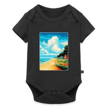 Norfolk Coast Vintage Travel Poster Souvenir WPA - Baby Premium short-sleeve bodysuit - black - Front