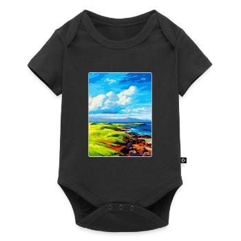 Isle Of Muck Schottland Uk Reise Poster Souvenir - Baby Premium Kurzarmbody - Schwarz - Vorne