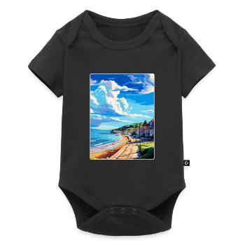 Lyme Regis England Uk Travel Poster Souvenir WPA - Baby Premium short-sleeve bodysuit - black - Front