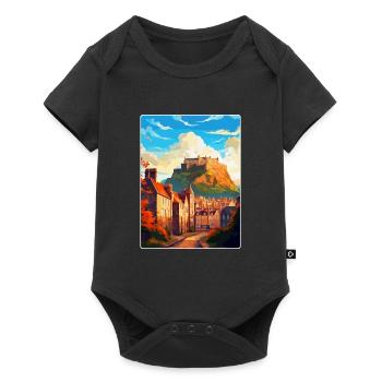 Edinburgh Scotland Uk Travel Poster Souvenir WPA - Baby Premium short-sleeve bodysuit - black - Front