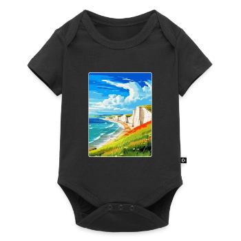 Seven Sisters Sussex Travel Poster Souvenir WPA - Baby Premium short-sleeve bodysuit - black - Front
