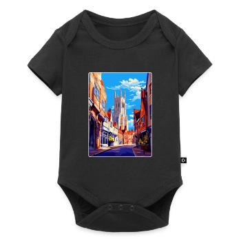 Canterbury England Uk Travel Poster Souvenir WPA - Baby Premium short-sleeve bodysuit - black - Front