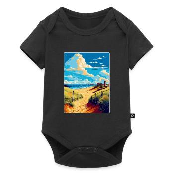 Suffolk Coast Vintage Travel Poster Souvenir WPA - Baby Premium short-sleeve bodysuit - black - Front