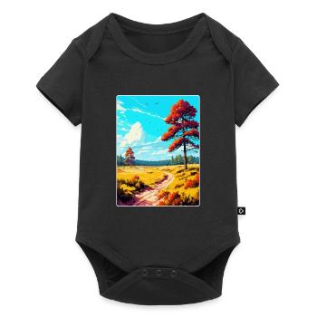 Cannock Chase Vintage Reiseposter Souvenir WPA - Baby Premium Kurzarmbody - Schwarz - Vorne
