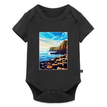 Giant Causeway Irland Uk Reise Poster Souvenir - Baby Premium Kurzarmbody - Schwarz - Vorne