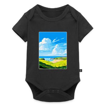 Crantock Cornwall England Uk Travel Poster WPA - Baby Premium short-sleeve bodysuit - black - Front