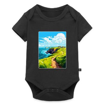 St Davids Head Wales Uk Reise Poster Souvenir WPA - Baby Premium Kurzarmbody - Schwarz - Vorne