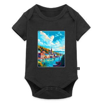 Dartmouth England Uk Travel Poster Souvenir WPA - Baby Premium short-sleeve bodysuit - black - Front