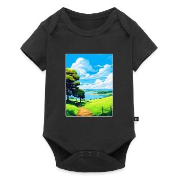 Mount Edgcumbe Country Park Travel Poster Souvenir - Baby Premium short-sleeve bodysuit - black - Front