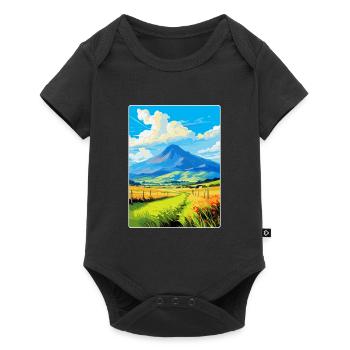 Mourne Mountains Vintage Travel Poster Souvenir - Baby Premium short-sleeve bodysuit - black - Front