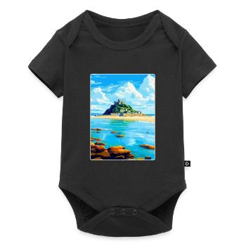 Marazion Cornwall England Uk Travel Poster WPA - Baby Premium short-sleeve bodysuit - black - Front