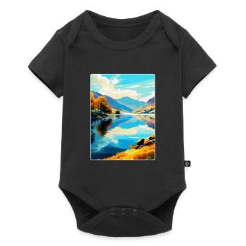 Ullswater Lake District Travel Poster Souvenir WPA - Baby Premium short-sleeve bodysuit - black - Front