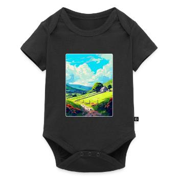 Llanblethian Wales Uk Travel Poster Souvenir WPA - Baby Premium short-sleeve bodysuit - black - Front