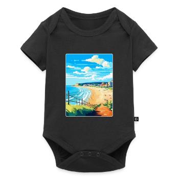 Bournemouth Dorset Vintage Travel Poster Souvenir - Baby Premium short-sleeve bodysuit - black - Front