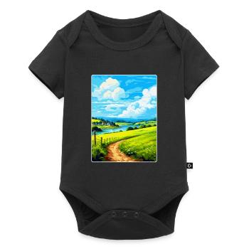 Lerryn Cornwall England Uk Travel Poster Souvenir - Baby Premium short-sleeve bodysuit - black - Front