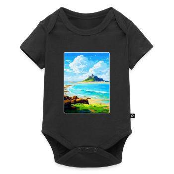 Marazion Cornwall England Uk Travel Poster WPA - Baby Premium short-sleeve bodysuit - black - Front