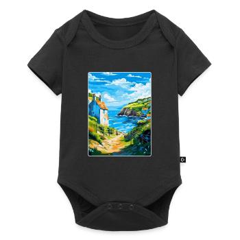 Cadgwith Cornwall England Uk Travel Poster WPA - Baby Premium short-sleeve bodysuit - black - Front