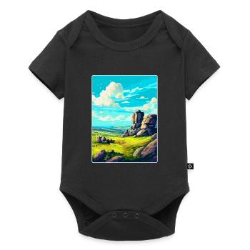 Dartmoor National Park Travel Poster Souvenir WPA - Baby Premium short-sleeve bodysuit - black - Front