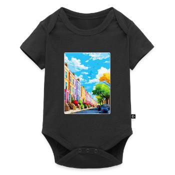 Notting Hill London England Uk Travel Poster WPA - Baby Premium short-sleeve bodysuit - black - Front