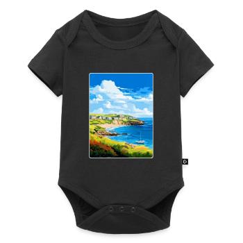 Coverack Cornwall England Uk Travel Poster WPA - Baby Premium short-sleeve bodysuit - black - Front