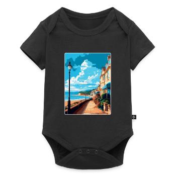 Teignmouth England Uk Travel Poster Souvenir WPA - Baby Premium short-sleeve bodysuit - black - Front