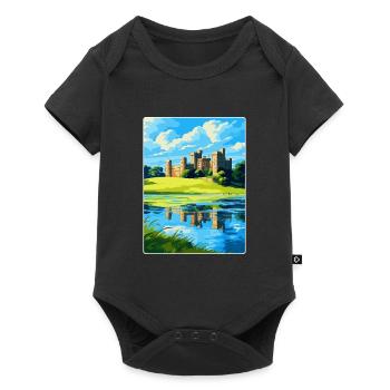 Leeds Castle England Uk Travel Poster Souvenir WPA - Baby Premium short-sleeve bodysuit - black - Front