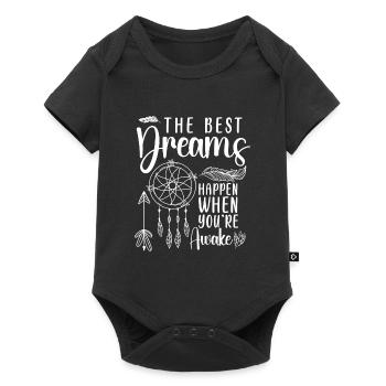 Rêver, Motivation spirituelle, Ésotérisme - Body à manches courtes Premium Bébé - noir - Devant