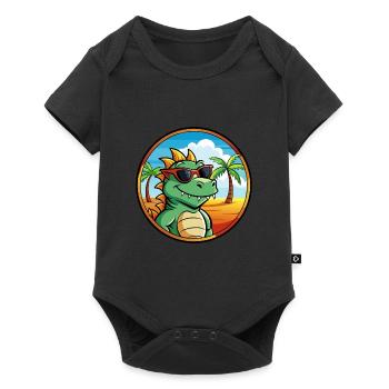 Dragon Funny Cartoon Summer Beach Sunglasses Cool - Baby Premium short-sleeve bodysuit - black - Front