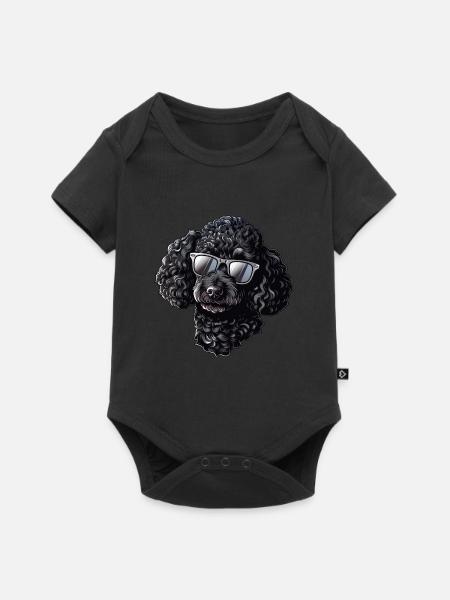 Pudel Sonnenbrille Sommer - Baby Premium Kurzarmbody - Schwarz