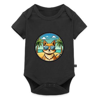 Tonkinois Race Chat Dessin Animé Lunettes De Soleil Plage - Body à manches courtes Premium Bébé - noir - Devant