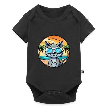 Lunettes de soleil australiennes Mist Cat Breed Cartoon Beach - Body à manches courtes Premium Bébé - noir - Devant