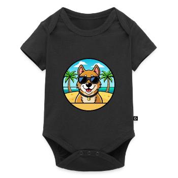 Alano Espanol Dog Breed Cartoon Sunglasses Beach - Baby Premium short-sleeve bodysuit - black - Front