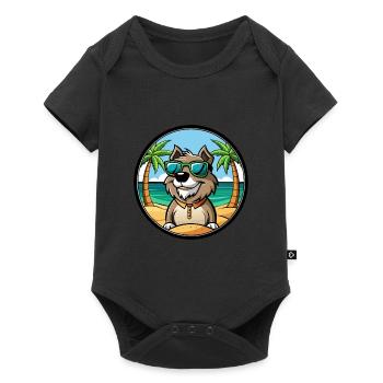Lunettes de soleil Gascon Saintongeois Dog Breed Cartoon - Body à manches courtes Premium Bébé - noir - Devant
