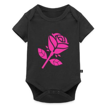 Abstract Rose Minimalist Roses Flowers - Baby Premium short-sleeve bodysuit - black - Front