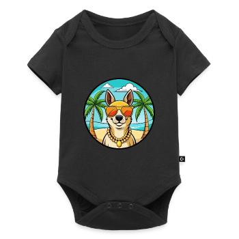 Lunettes de soleil péruviennes Inca Orchid Dog Breed Cartoon - Body à manches courtes Premium Bébé - noir - Devant