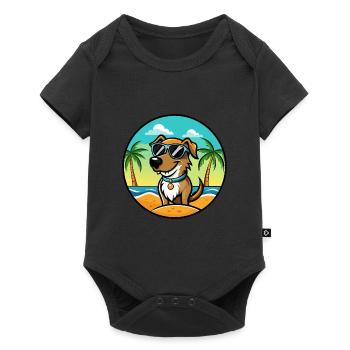 Schweizer Laufhund Dog Breed Cartoon Sunglasses - Baby Premium short-sleeve bodysuit - black - Front