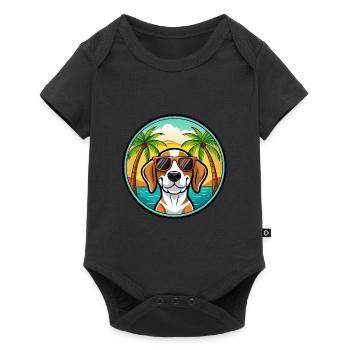 Treeing Walker Coonhound Hunderasse Cartoon Strand - Baby Premium Kurzarmbody - Schwarz - Vorne