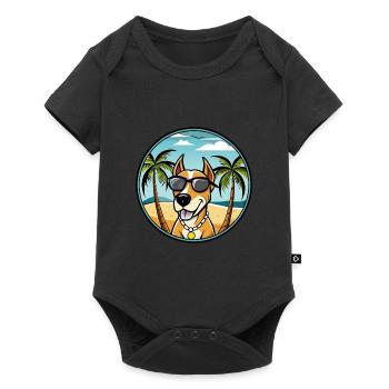 Transsilvanischer Windhund Rasse Cartoon Sonnenbrille - Baby Premium Kurzarmbody - Schwarz - Vorne