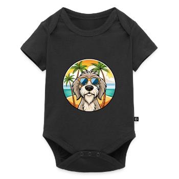 Spinone Italiano Race De Chien Dessin Animé Lunettes De Soleil Plage - Body à manches courtes Premium Bébé - noir - Devant